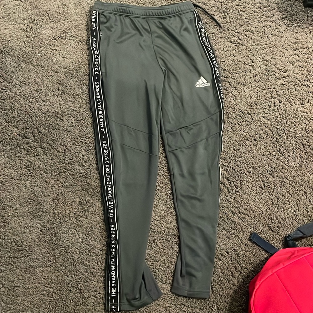 Gray Adidas pants
